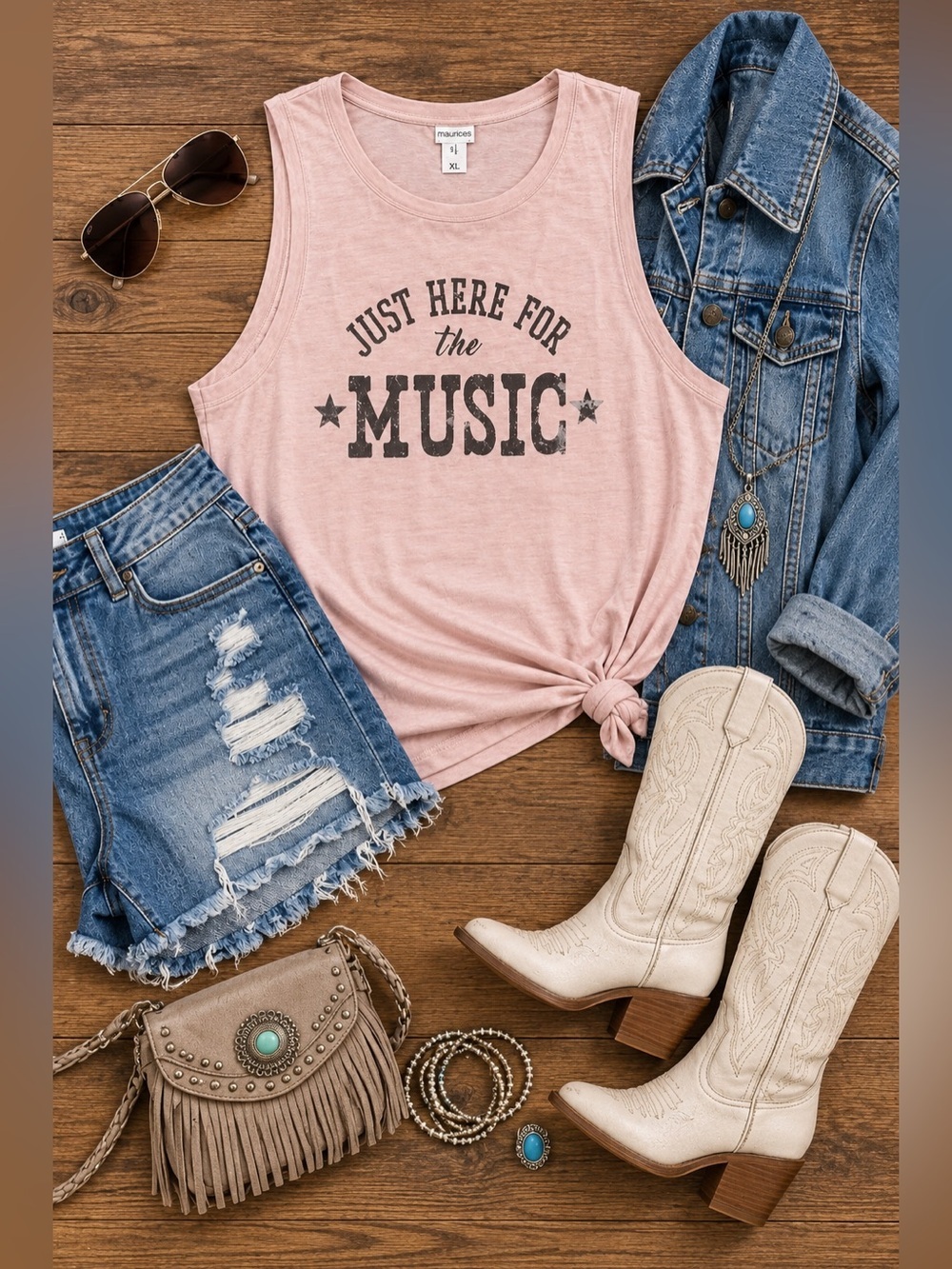 Maurices Just Here For The Music Graphic Tank Top